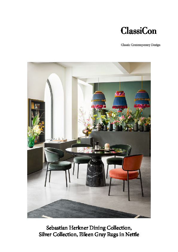 Broschüre Aristo, Bell Dining Table, Silver Collection, Nettle Rug Collection