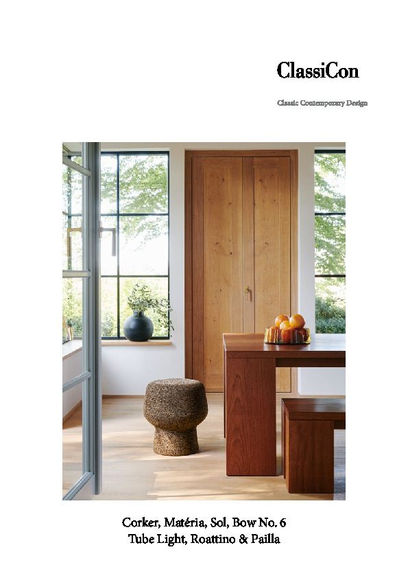 Broschüre Corker, Matéria, Sol, Bow No. 6, Eileen Gray Leuchten